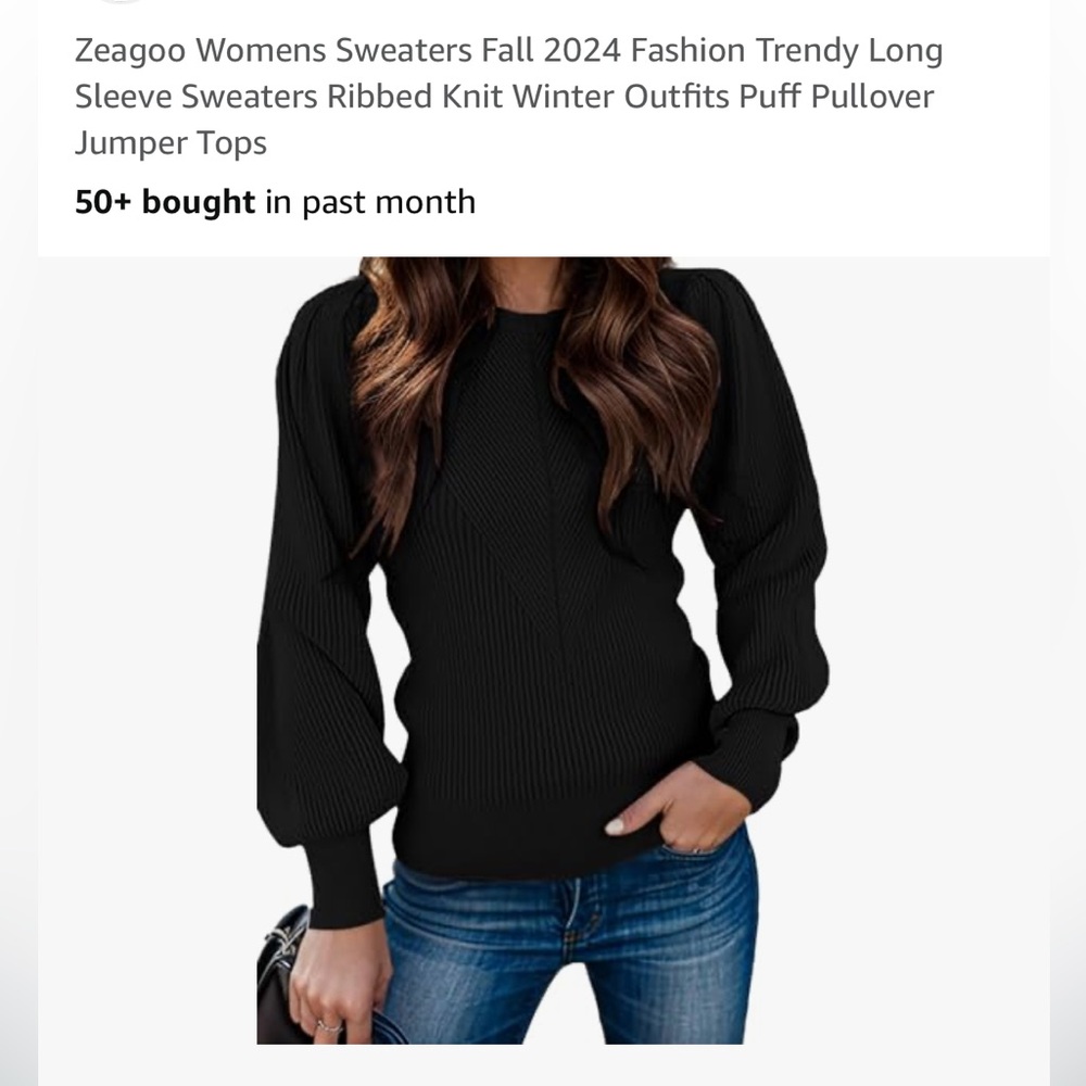 Black Sweater Top